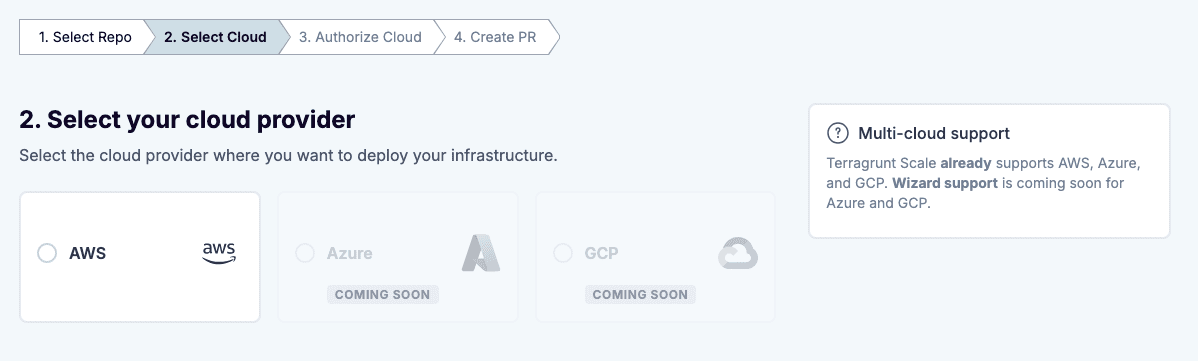 AWS bootstrap script step in the onboarding wizard
